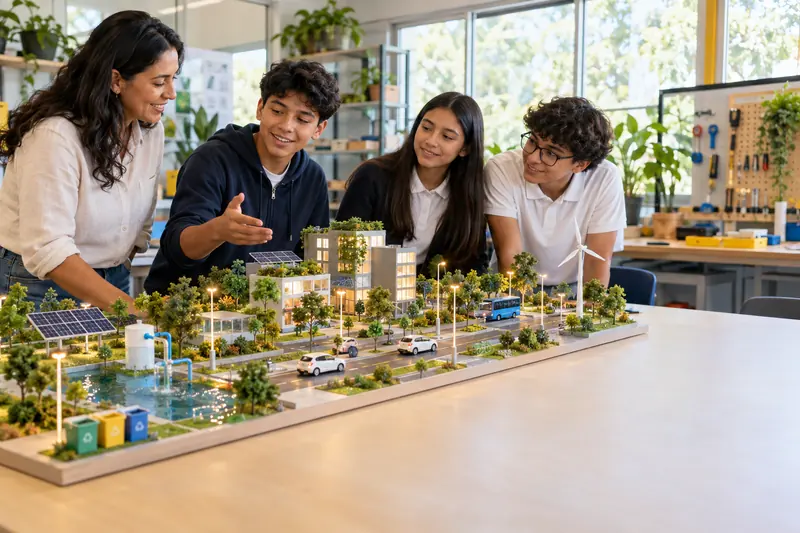 Docentes y estudiantes construyen una ciudad sostenible en un proyecto STEAM