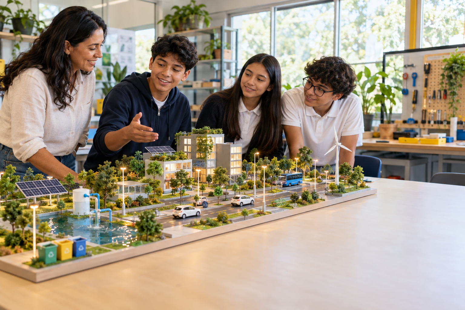 Docentes y estudiantes construyen una ciudad sostenible en un proyecto STEAM